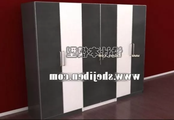 Modern Sliding Door Wardrobe 3d model Modern Sliding Door Wardrobe 3d model