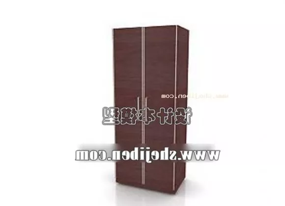 Bedroom Wardrobe Reverse Side With Drawers 3d model