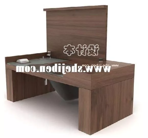 Square Glass Coffee Table With Shelf 3d model