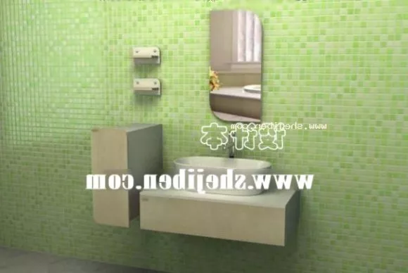 Modern Washbasin With Backwall Mosaic Tiles 3d model Modern Washbasin With Backwall Mosaic Tiles 3d model