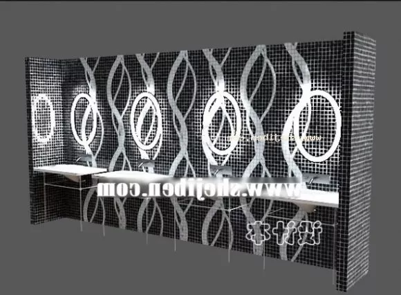 Washbasin Curved Shape 3d model
