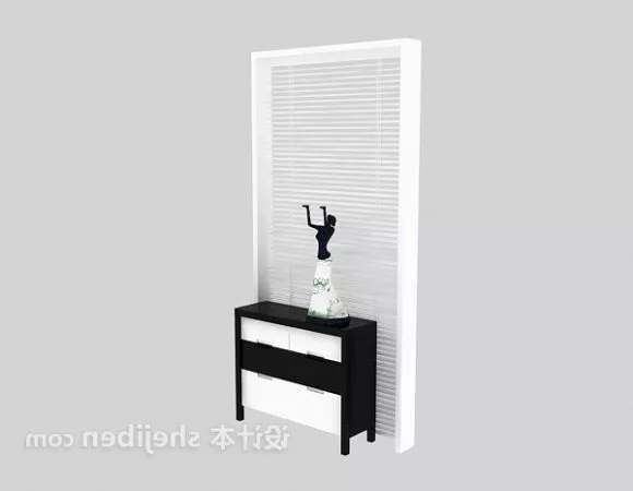 Rustic Cabinet Four Drawers 3d model
