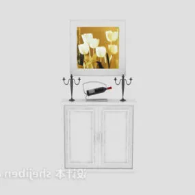 Shoes Cabinet And Decorative Painting 3d model