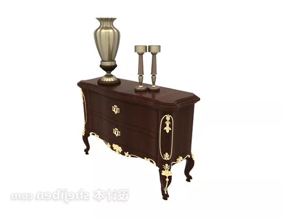 Wood Carving Tea Tablet 3d model
