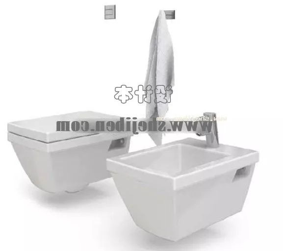 Bathroom Module Sanitary Accessories 3d model