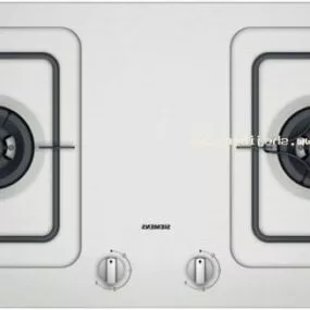 Siemens Gas Stove White Color 3d model