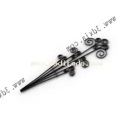 Black Steel Tool . 3d model