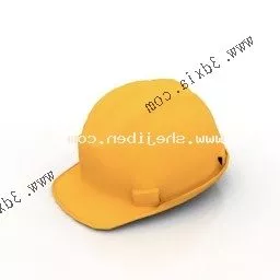 Construction Helmet Yellow Plastic 3d model
