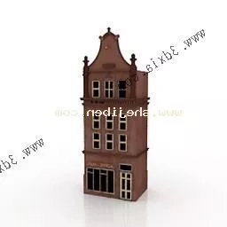 European Old Townhouse Villa 3d model