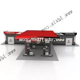 Fuel Station Building 3d model