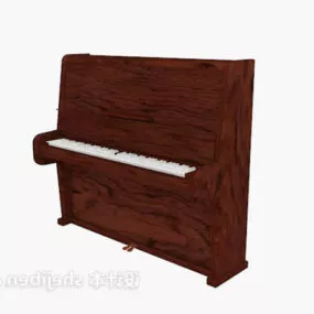 Vintage Upright Piano Open Cap 3d model