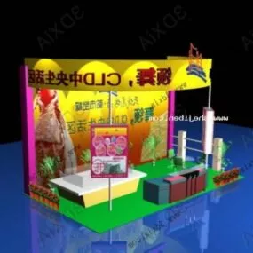 Corner Exhibition Showroom 3d model