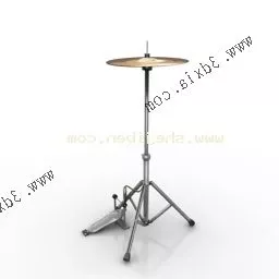 Instrument Drum Brass Disc On Tripod 3d model