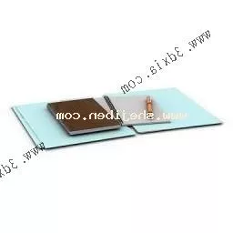 Small Notebook And Open Book 3d model