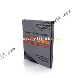 Book Grey Hard Cover 3d model
