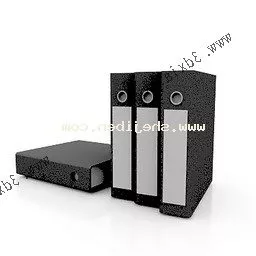 Black Folder Stack 3d model