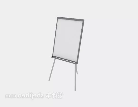 Wooden Easel Ikea With Blackboard 3d model