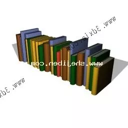 Lowpoly Book Stack 3d model
