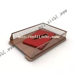 Office Supplies Book And Pen 3d model