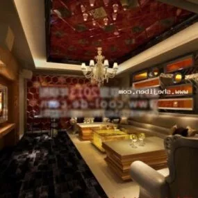 Royal Club Room Interior Scene 3d model