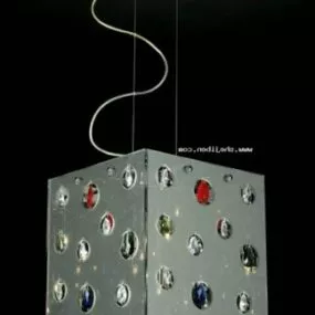 Modern Square Cube Chandelier 3d model