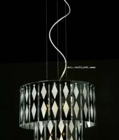 Modern Glass Pattern Chandelier 3d model