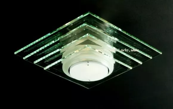 Ceiling Light Square Glass Shade 3d model Ceiling Light Square Glass Shade 3d model