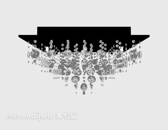 Crystal Ceiling Lamp Modern Style 3d model Crystal Ceiling Lamp Modern Style 3d model