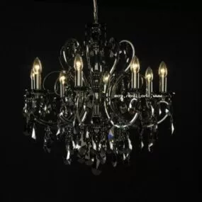 European Old Candle Chandelier 3d model