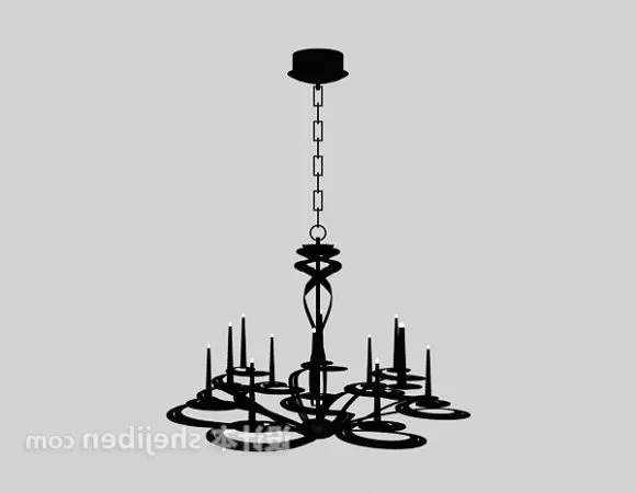 Victorian Ceiling Chandelier 3d model