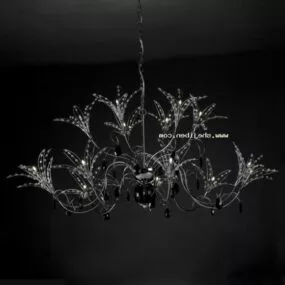 Crystal Flower Chandelier 3d model