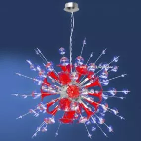 Modern Crystal Ball Chandelier 3d model