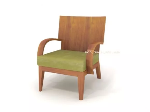 Grey Upholstered Accent Chair 3d model