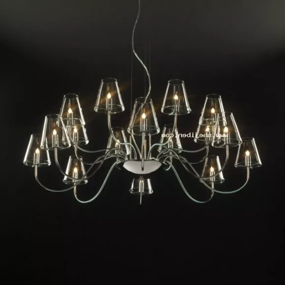 Chrome Crystal Flower Chandelier 3d model