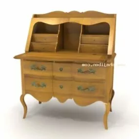 Classic Wood Dresser 3d model