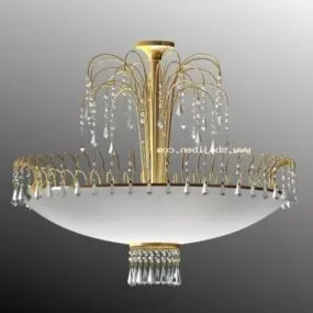 European Ceiling Lamp Bowl Shaped 3d model
