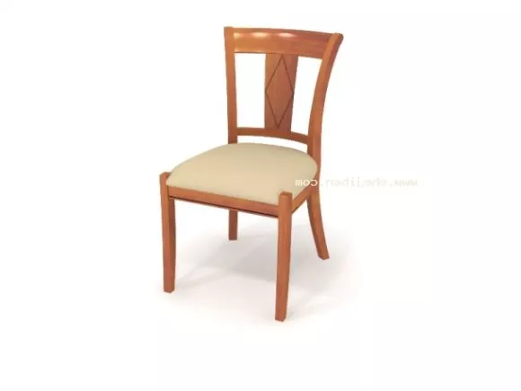 Dinning Chair With Upholstery Seat 3d model Dinning Chair With Upholstery Seat 3d model