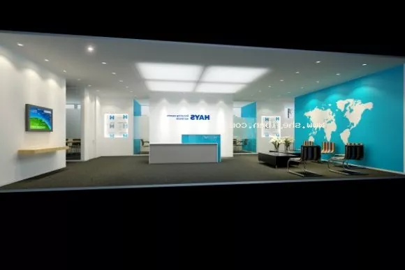 Office Hall Space Interior With Reception Desk 3d model Office Hall Space Interior With Reception Desk 3d model