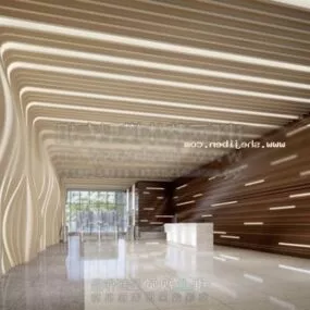 Minimalist Hall Interior Scene 3d model