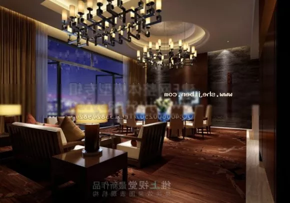 Hotel Coffee Space Interior Scene 3d model Hotel Coffee Space Interior Scene 3d model