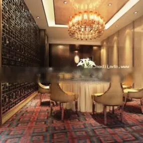 Restaurant Dinning Room Space Interior Scene 3d model