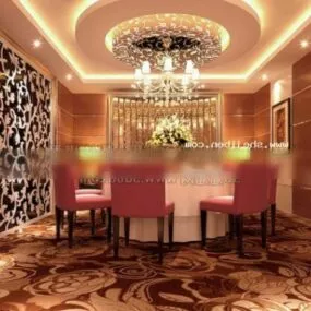 Decorative Dinning Room Interior Scene 3d model