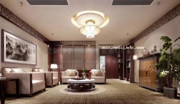 Hotel Waiting Space Interior Scene 3d model Hotel Waiting Space Interior Scene 3d model