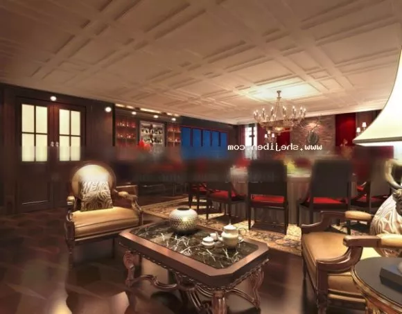 Restaurant Bar Club Interior Scene 3d model Restaurant Bar Club Interior Scene 3d model