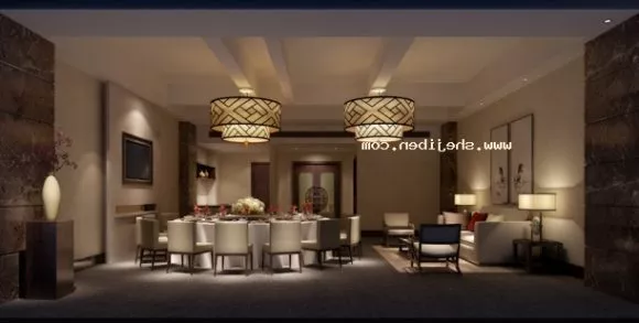 Luxury Restaurant Space Interior Scene 3d model Luxury Restaurant Space Interior Scene 3d model