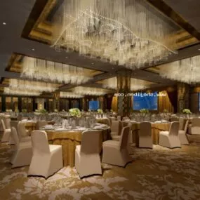 Ballroom Interior Scene 3d model