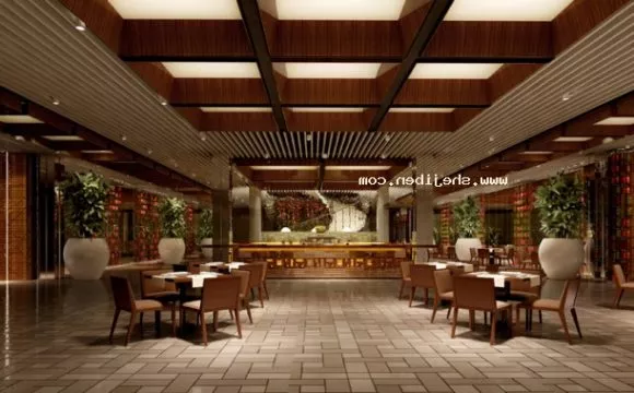 Dining Space With Wood Ceiling Interior Scene 3d model Dining Space With Wood Ceiling Interior Scene 3d model