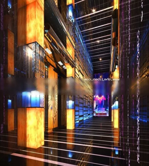 Scifi Spaceship Corridor 3d model