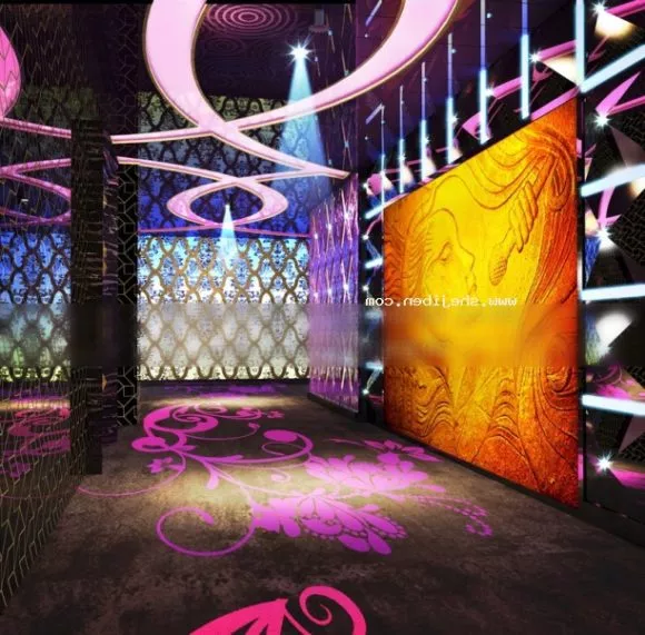 Snow House Night Scene 3d model