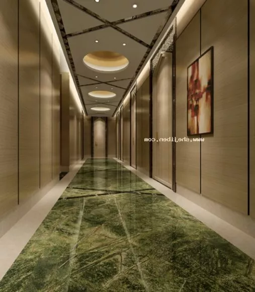 Dark Corridor With Window 3d model
